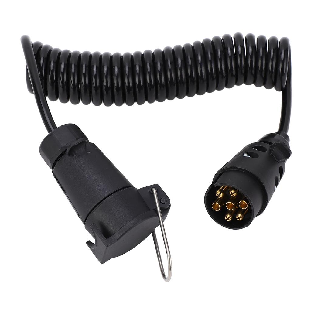 12В 24В Шнур вилки прицепа 7-жильный ТПУ Пружинный буксировочный спиральный провод Стабильная передача сигнала для дома на колесах, автомобиля, судна