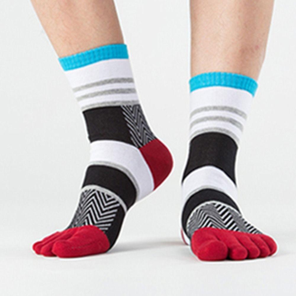 Soft Split-toed Socks Trendy Thick Long Tube Cotton Man Socks Middle Tube Hosiery Five Finger Socks