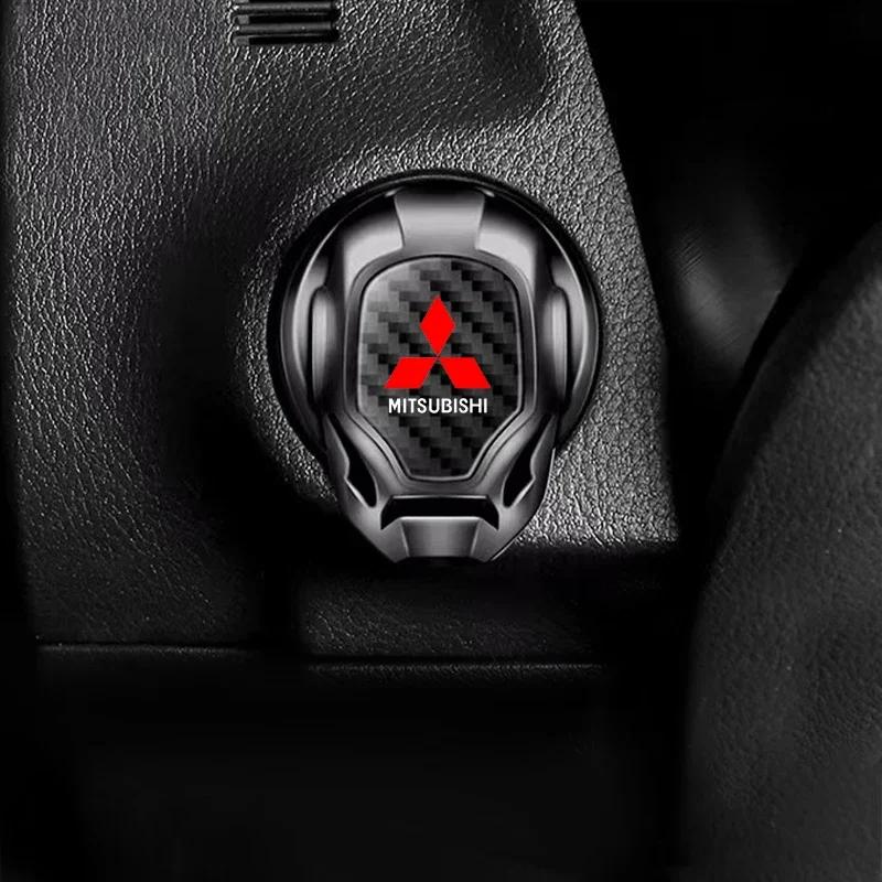 1Pc Car One-Click Start Buttons Protective Cover Decoration For Mitsubishi Pajero Outlander XL Montero Lancer Triton l200 Galant