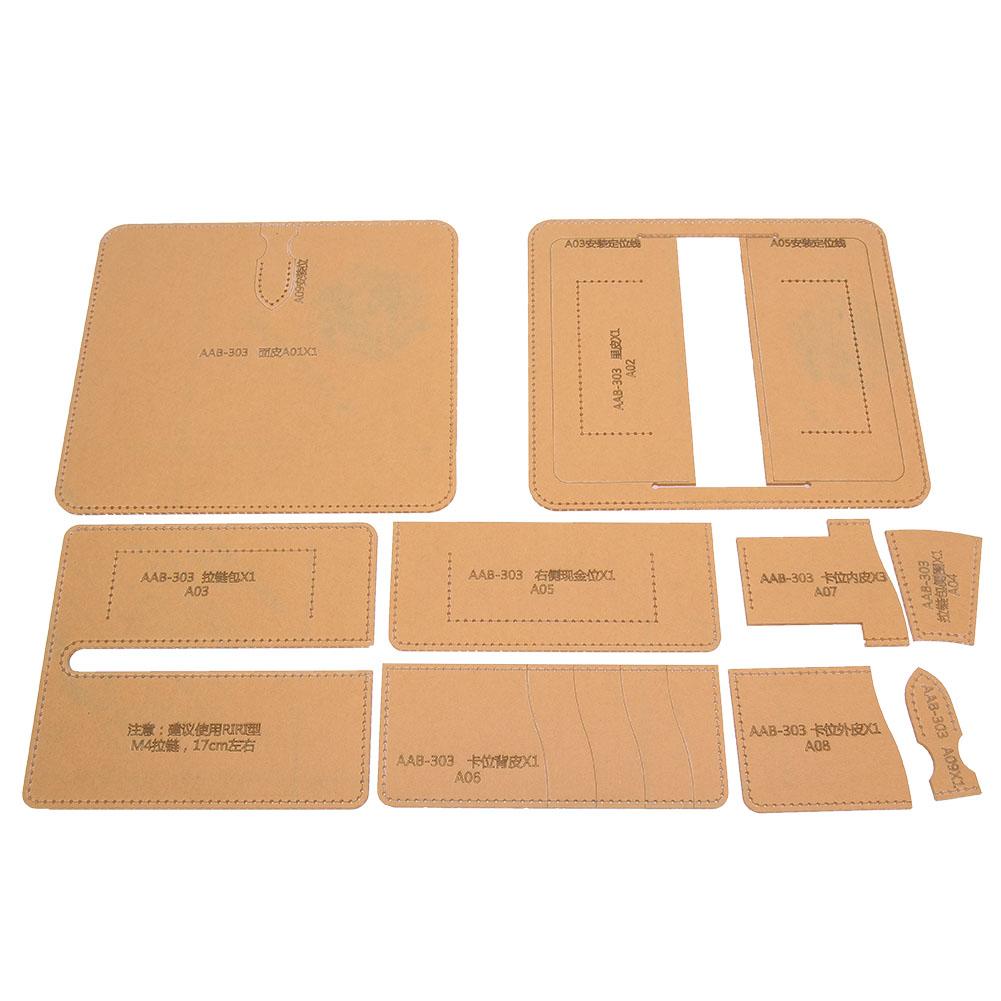 Прозрачный акриловый шаблон, кожаный кошелек, набор трафаретов, инструмент для рукоделия из кожи