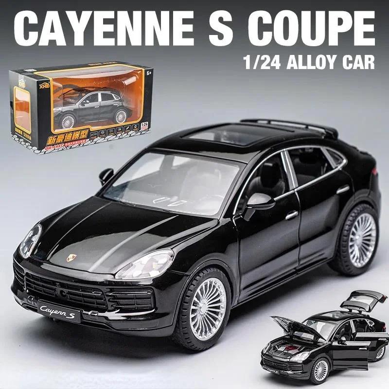 ADY4 1:24 Porsche Cayenne S Turbo SUV Alloy Car Model Diecasts Metal Toy Car Model Simulation Sound Light Collection Kids Gift F384