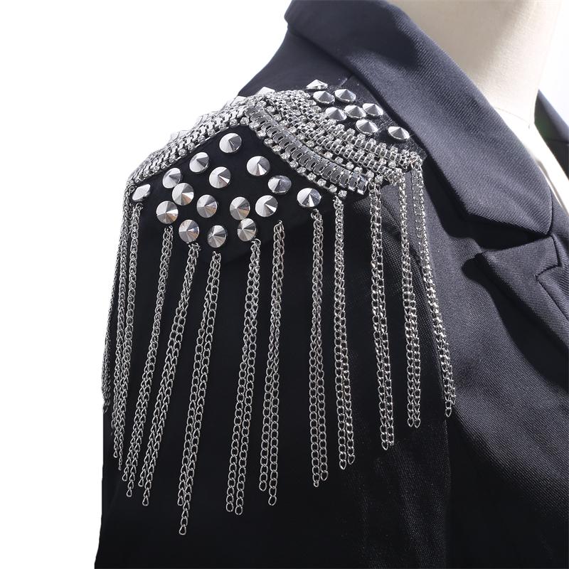 Костюм Платье Плечо Цветок Ювелирные Изделия Металл Бриллиантовые Украшения Костюмы Кисточка Эполет Аксессуары Обувь Одежда Аппликация