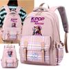 New Anime Cartoon K-Pop Printed Large Capacity Backpack for Teenger Student Girl Boy Schoolbag Bookbag Women Waterproof Travel Bag Mochila Kid Gift
