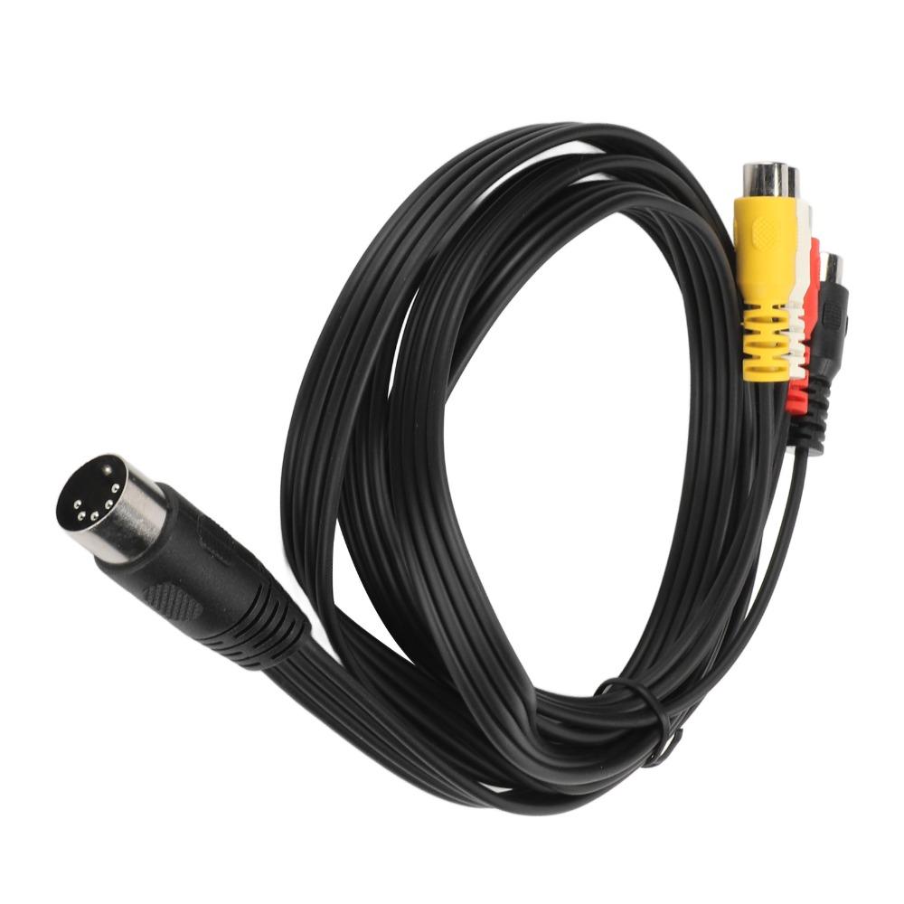 Plug and Play 5 Pin Male Din to 4RCA Female Cable 4.9ft Conversion Cord Audio Cable Connector DVD