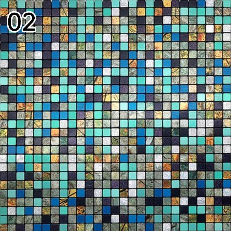 30X30 см Самоклеящаяся Мозаичная Наклейка на Стену Водонепроницаемые Обои для Кухни и Ванной Комнаты Наклейки на Стену Маленькая Решетка Кристальная Наклейка Плитка