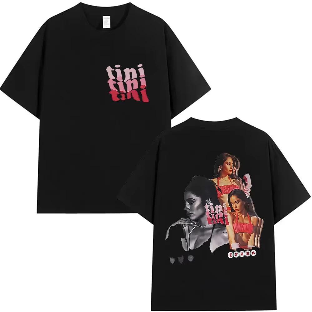 Fashion Summer Shirts Singer TINI STOESSEL Futtura Tour 2026 Album Merch Tshirts Mens Women Pop Music Short Sleeve Tshirts