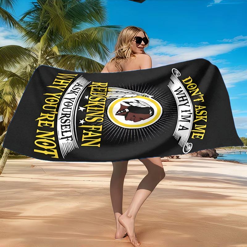 Washington Redskins Beach Towel, Quick-drying, Easy to Care for, Suitable for Both Fitness and Beach Vacations,Sports Essential