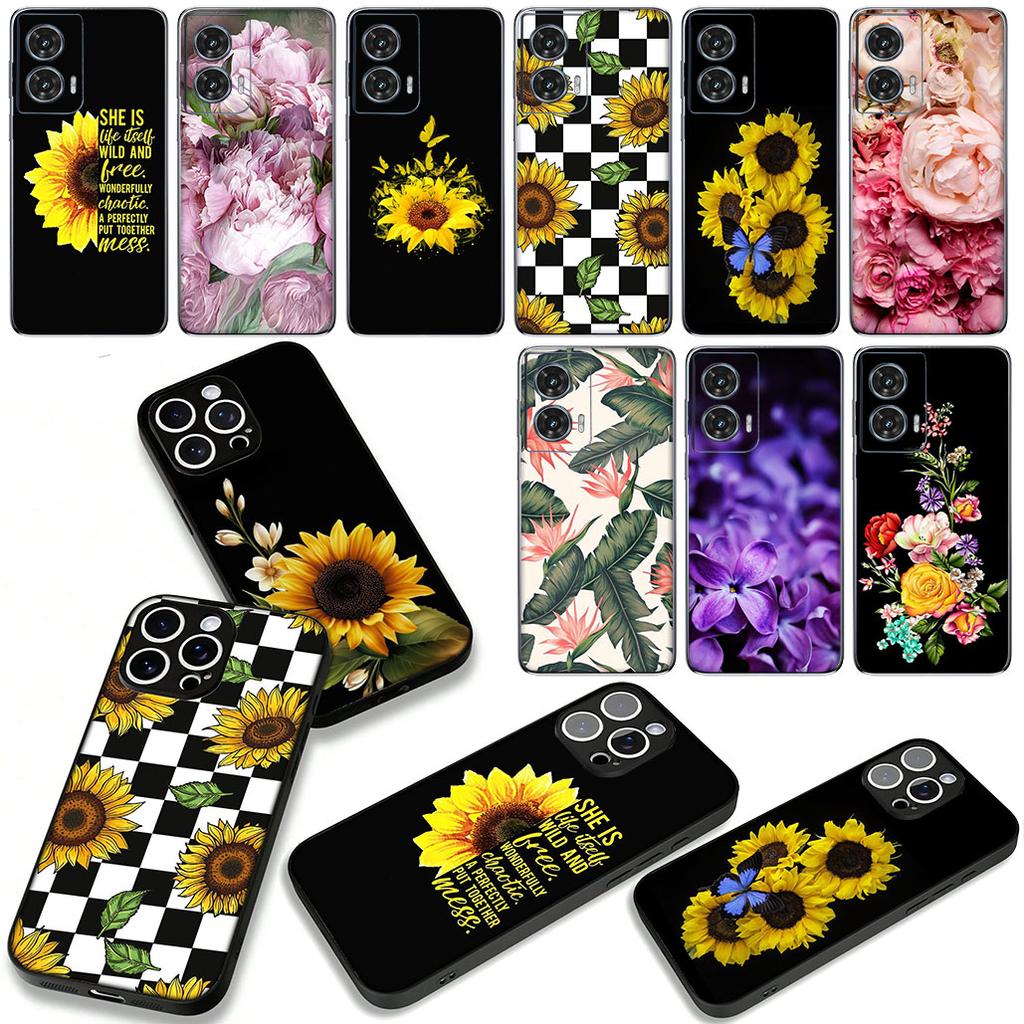 Phone Cover for Xiaomi Redmi 15C 15 A4 A5 9A 9T 10A 10C 9C NFC Note 11 9 10 Pro 8TCase Sunflower Lotus Flower Peony Rose Casing