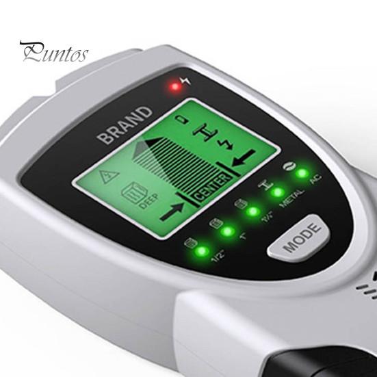 Настенный детектор 5 в 1. Поиск шпилек с обнаружением проводов под напряжением переменного тока. Дисплей с подсветкой. 5 режимов. 3 глубины. Металлический деревянный кабельный трекер.