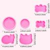 WTEMPO Silicone Molds with Keychains Bone/Round/Cat Shaped DIY Keychain Crafts Gifts Resin Molds Epoxy Resin Molds Kit Ideal for Beginners & Lovers