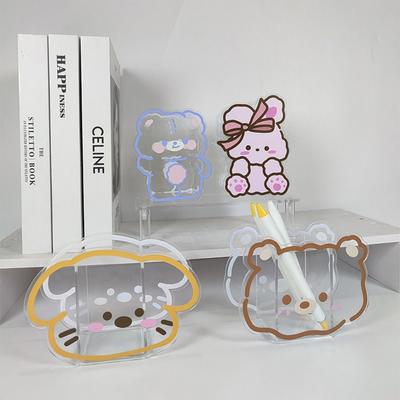 Мультяшный Каваи Подставка для Карандашей Милые Животные Настольный Органайзер Коробка для Хранения Канцелярских Товаров Девочки