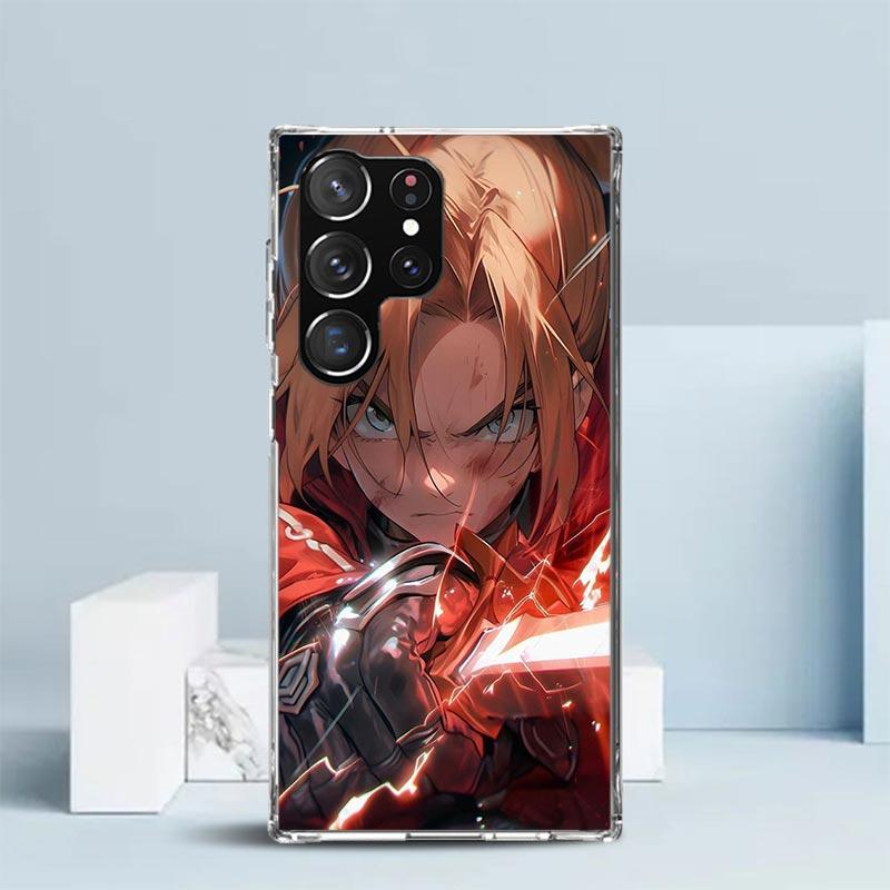 Аниме F-ullmetal A-Alchemist Мягкий чехол для Samsung Galaxy S25 Edge S26 S24 S23 Ultra Чехол для телефона S22 S21 Plus S20 FE Печать Патте