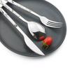 4 шт., нож, вилка, десертная ложка, столовая посуда, набор столовых приборов с имитацией деревянной ручки, посуда из нержавеющей стали, столовые приборы в западном стиле