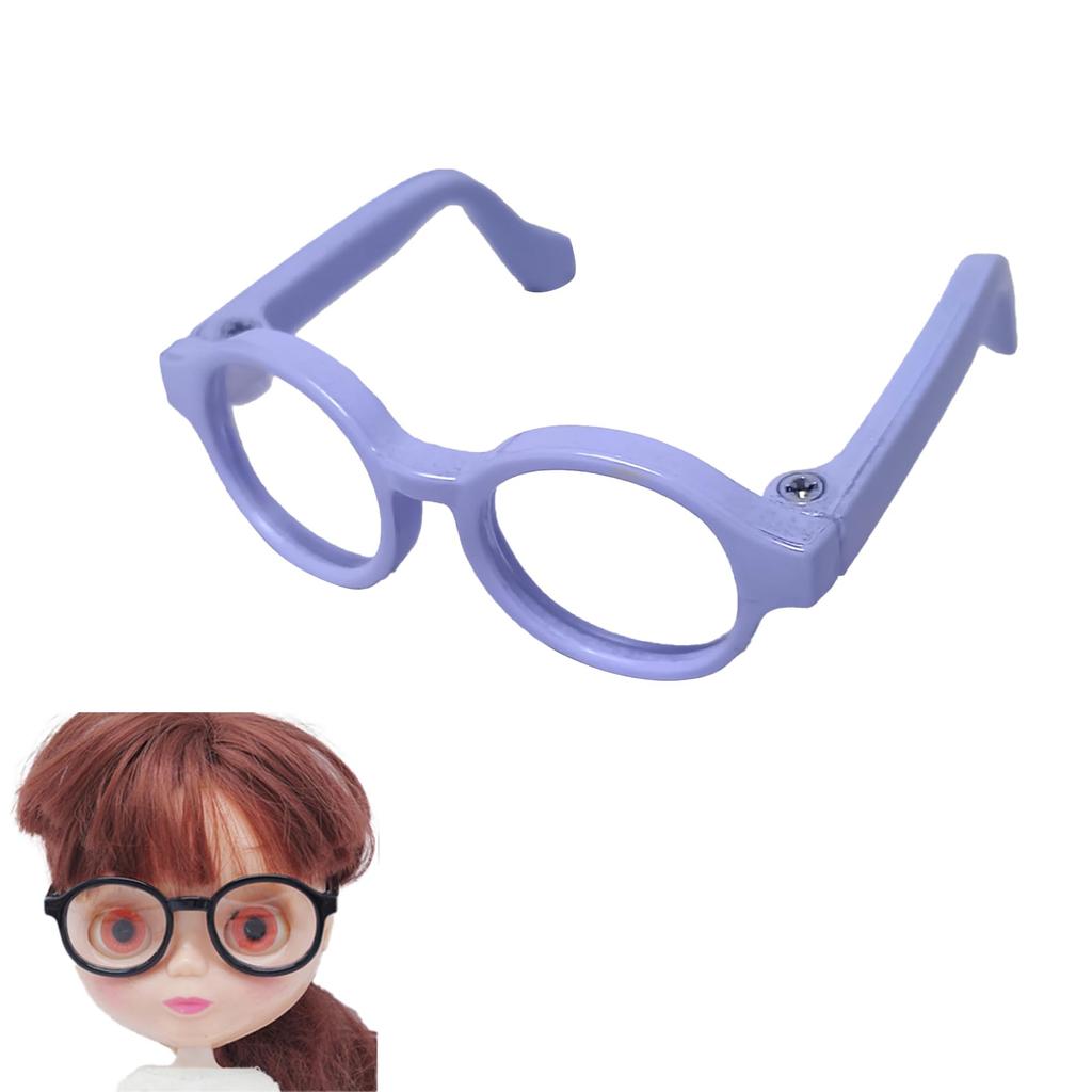 DOYOUCOTO Glasses Plush Doll, Chibi Plush, Oshikatsu, Round Glasses, Mini Doll Parts, Small Plush Toy, Pet Figure, Handmade Material (Macaron Blue,