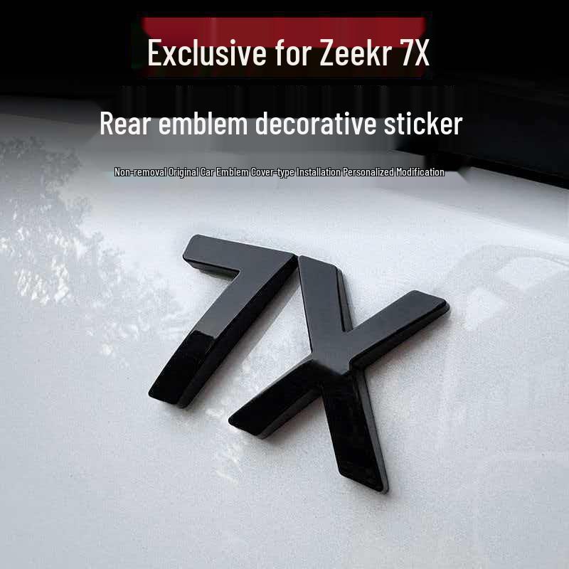 Zeekr 7X Металл Спорт Черный Воин Задний Эмблема Наклейка на Автомобиль