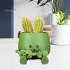 Горшок для суккулентов Happy Face, напечатанный на 3D-принтере, настольный цветочный горшок, декор для дома и офиса, цветочный горшок для кактусов и суккулентов, подарок любителям растений