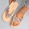 Повседневные шлепанцы женские 2025 лето новые шлепанцы на платформе-маффине модные шлепанцы для пляжа со стразами в виде бабочек
