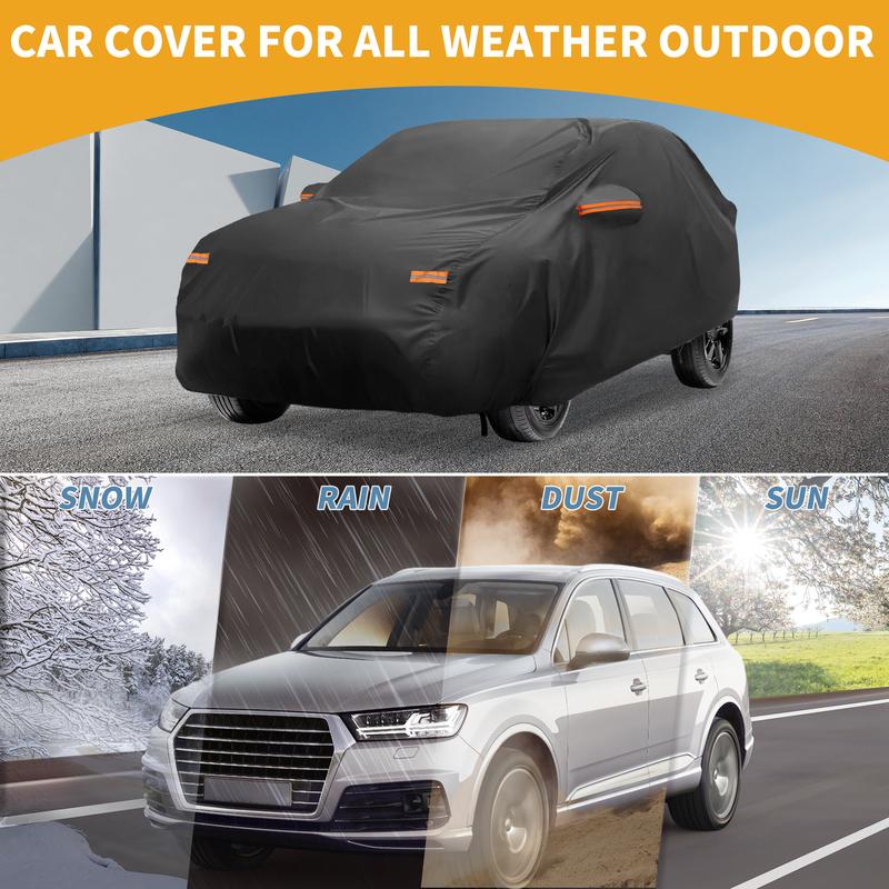 Motoforti Car Cover Waterproof All Weather for Hyundai Tucson 2004-2024 Black 210D-PU