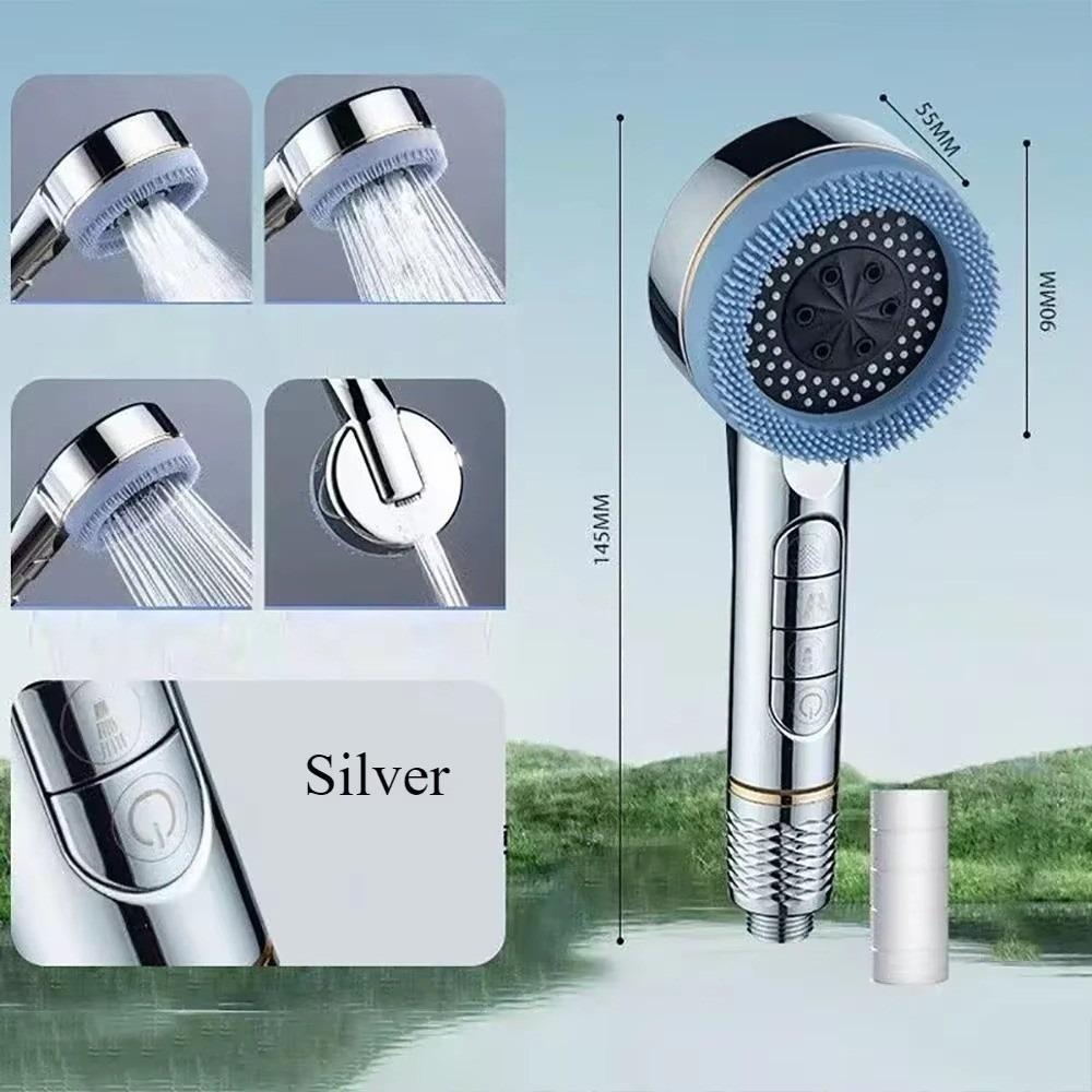 Душевая лейка с 4 режимами, остановка воды одной кнопкой, массажная душевая лейка, аксессуары для ванной комнаты