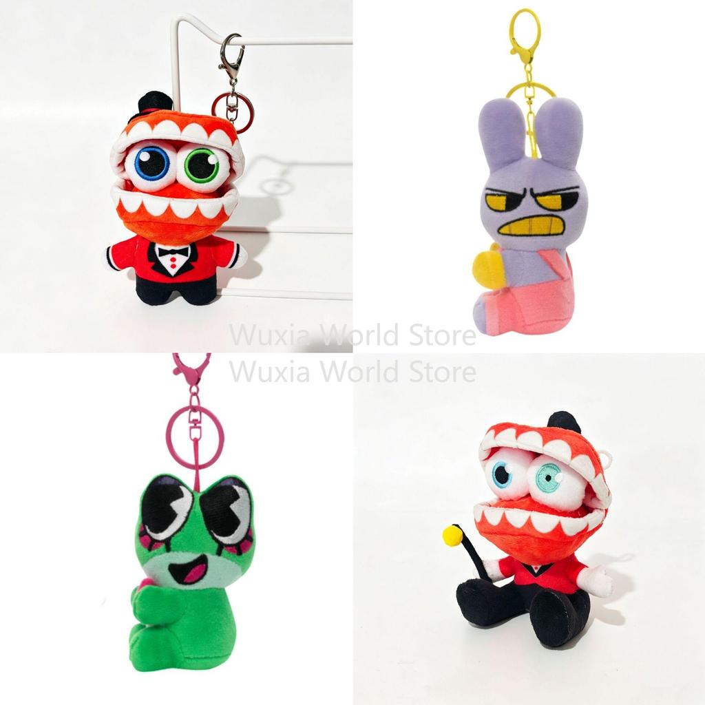 New 15cm The Amazing Digital Circus Anime Surrounding Cute Plush Toys Jax Caine Rbbit Dolls Keychain Best Birthday Children Gift