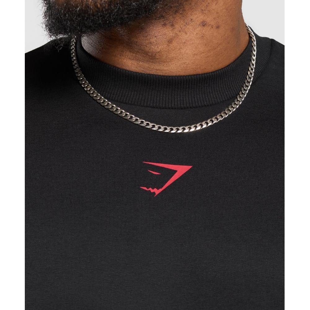Gymshark Trophy Graphic Crew Black A7a1m Bb2j