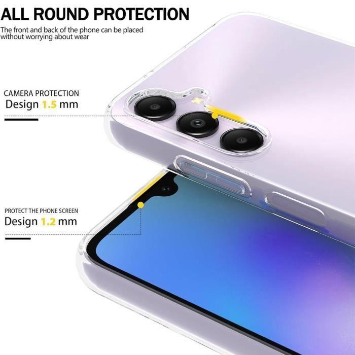 Coque et 2 Verres Trempés pour Samsung Galaxy A05s - BOOLING - Protection Renforcée Antichoc Silicone - Transparent