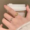 Кольцо Retro Hammered Open Ring 2023 года — стильный дизайн для женщин, вдохновленный блогерами