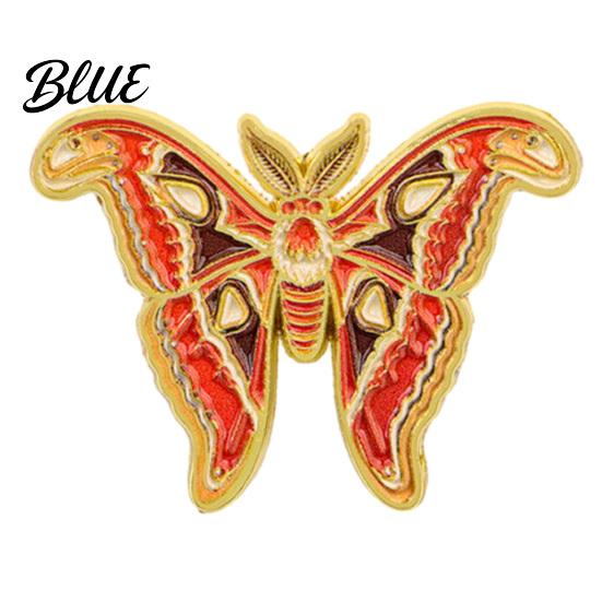 Vintage Insect Jewelry Enamel Moth Brooch Cartoon Alloy Lapel Pin Men Artistic Badge Women Accessories for Suit Dress Coat Scarf Retro Clothing