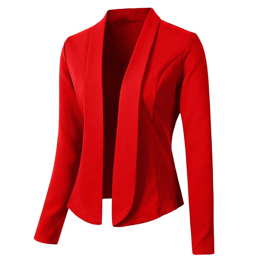 Women Fashion Solid Tops Long Sleeve Jacket Ladies Wear Cardigan Coat