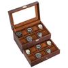 ProCase Watch 20 Slot Watch Display Case with Watch Case with Glass 2 Layer Jewelry Storage Holder Organizer Men's Box, Drawer, Men's Lid,