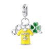 Fashion 925 Silver Football Jersey Badminton Baseball Dumbbell Sports Charm Beads Fit 925 Bracelet DIY Birthday Jewelry