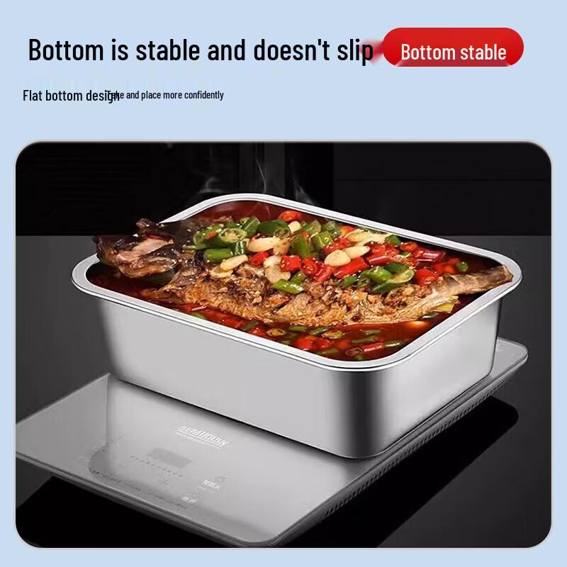 Прямоугольная сервировочная сковорода из нержавеющей стали 304