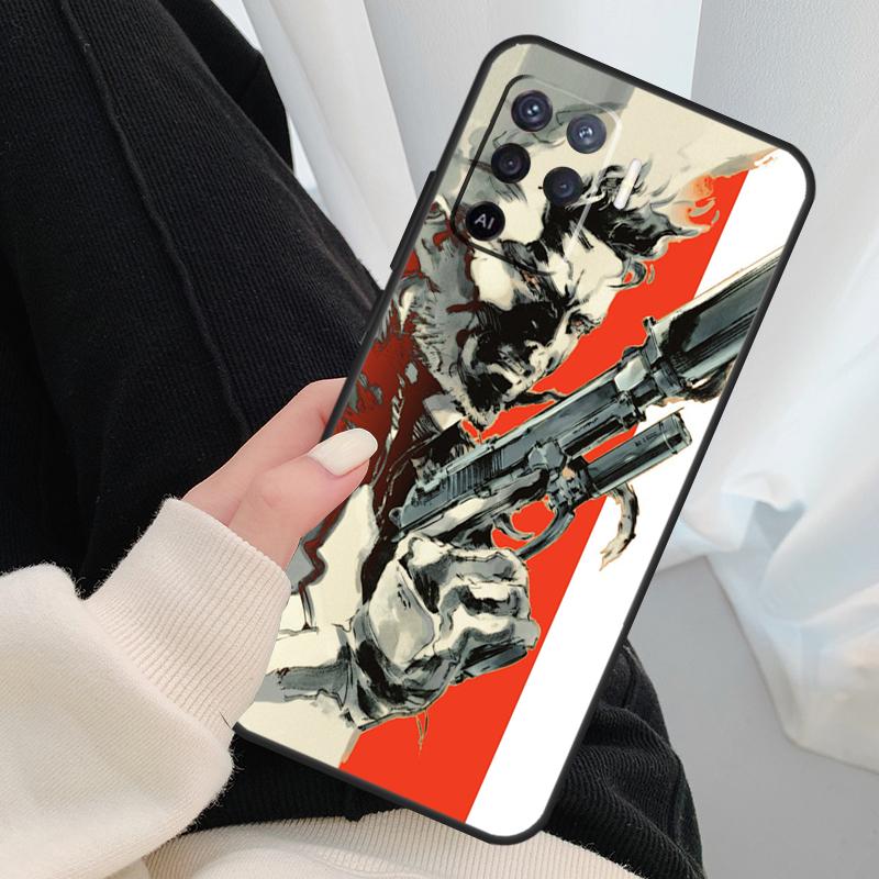 Металлический корпус Metal Gear Solid для Oppo A17 A57 A77 A40 A78 A54 A74 A94 A76 A16 A96 A18 A60 A80 A38 A58 A98 A15 A5 Pro