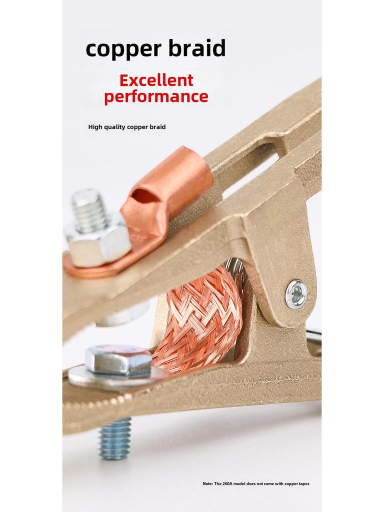 Заземляющий зажим А-образной формы из цельной меди для электросварочных аппаратов и аппаратов аргонодуговой сварки