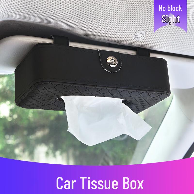 Кожаный держатель для салфеток на козырек автомобиля