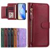 Flip Case for Nokia C01 C1 2nd Edition X10 X20 XR20 X30 6.3 Hmd Skyline Pulse Pro Plus 5G Leather Wallet Cover Card Slot Bag Zipper Casing