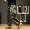 M-8XL Large Autumn/Winter New Multi Pocket Work Pants Men'S American High Street Loose Wide Leg Straight Leg Casual Pants