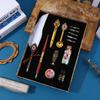 Feather Pen Fire Paint Seal Same Pen Retro Set High Value Graduation Birthday Gift