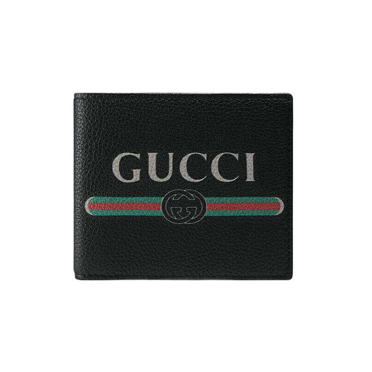 Gucci Логотип Бифолд Кошелек Черный Мужские Кошельки 496309-0GCAT-8163