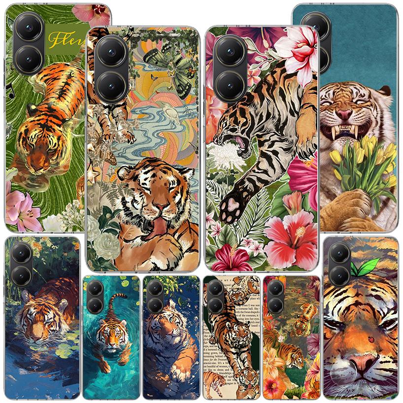 Superior Tiger Pattern Art Phone Case For Xiaomi Poco X7 X6 X5 Pro F7 Ultra Redmi 15C 15 13C 13 12C 12 10 10A 10C 9 9A 9C 9T Cov