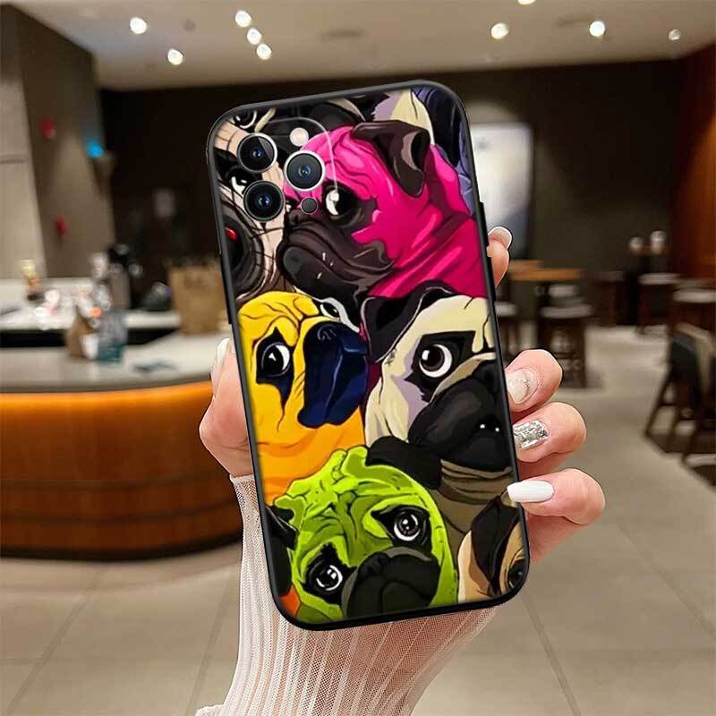 Cute Pug Dog Case for Samsung M55 M35 M15 A02 A05S A05 A06 A15 A12 A13 A10 A16 A20 A22 A24 A25 A30 A31 A32 A33 A35 A42 A50