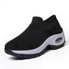 Women's Casual Sports Socks Sneakers Fashionable Thick Sole Air Cushion, Elevated Sloping Heel Rocking Shoes