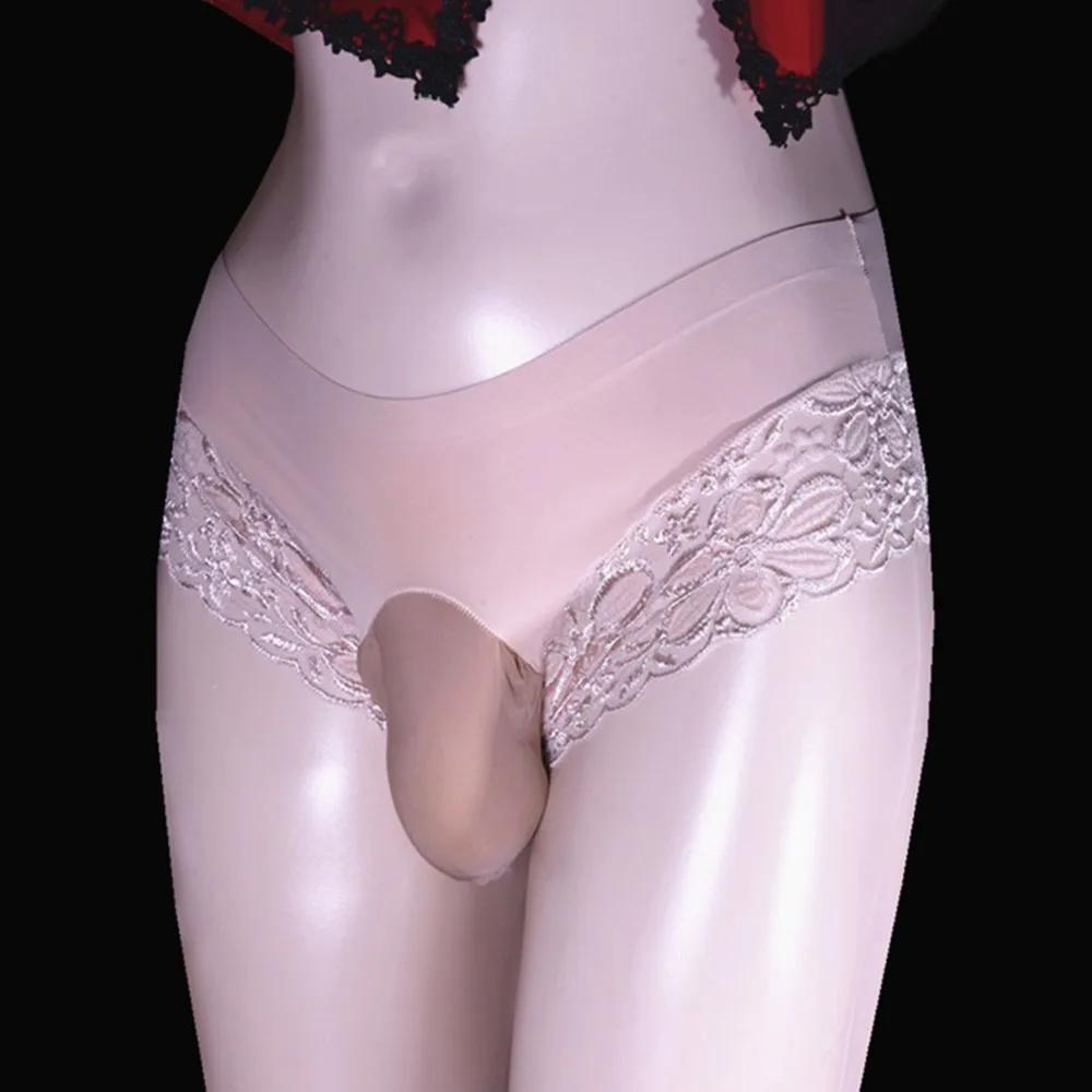 Мужские трусы Сексуальное нижнее белье Мужские Cuecas Cueca Masculina Кружевные стринги для сисси Увеличивающий карман Бикини Трусы брюки мужское нижнее белье для геев