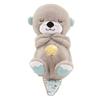 New Breathing Otter Plush Toy with Music & Light, Soft Cuddly Stuffed Animal, Soothing Companion for Kids, Cute Gift for Girls