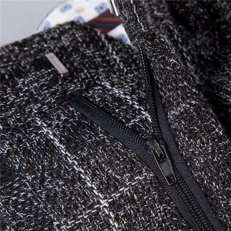 2024 Men's British Slim Plaid Three-Piece Suit: Trendy Autumn/Winter Fashion