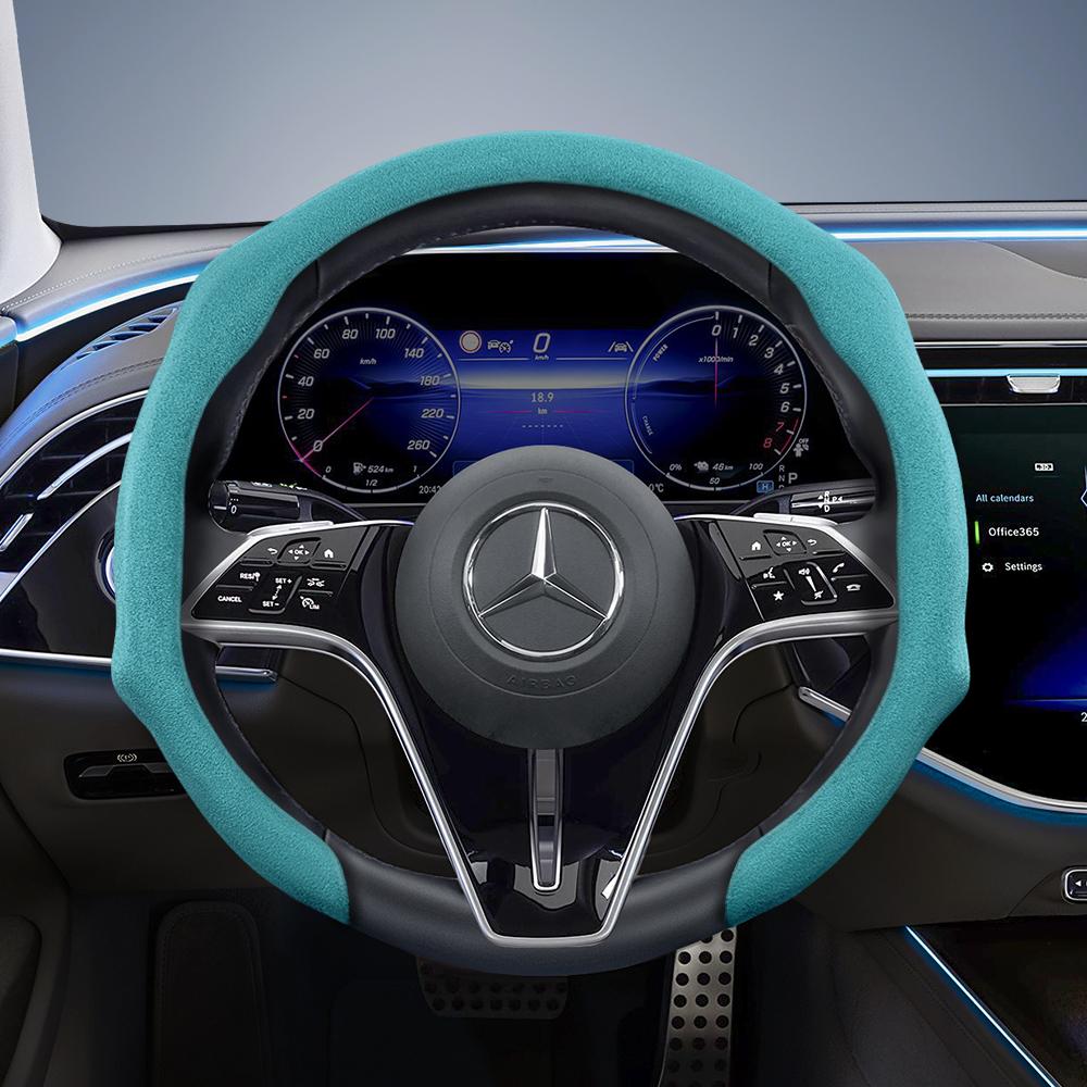 Подходит для премиальных замшевых накидок на руль Mercedes-Benz с защелками, нескользящих и долговечных, доступны в круглом и D-образном исполнении