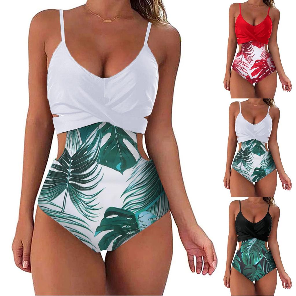 Fashion Women's Summer Sexy Printed One-piece Bikini Swimsuit New