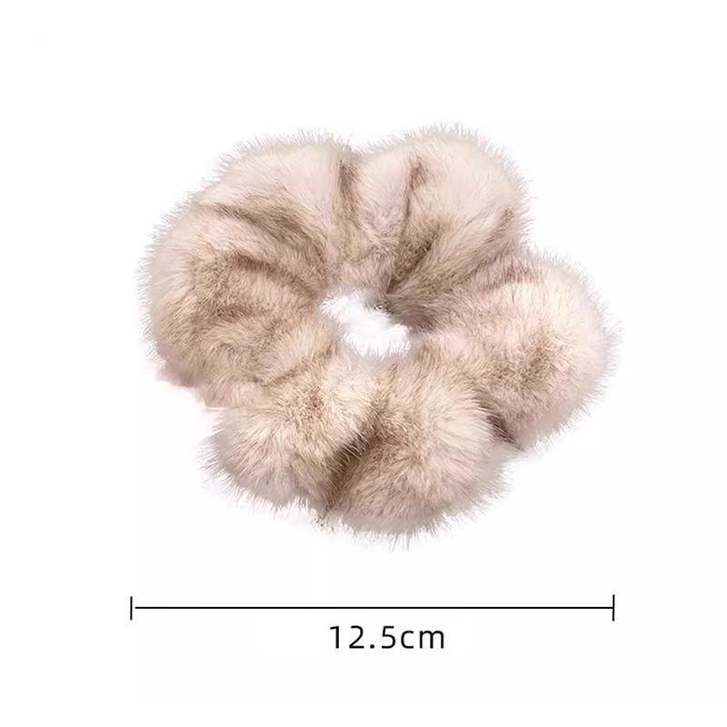 Осень-зима универсальная плюшевая веревка для волос для женщин изысканная имитация норки повязка на голову резинки для волос аксессуары подарки