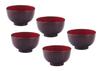 Набор суповых пиал Tsunoda Seibei Shoten Nachi с красной внутренней поверхностью, 5 шт., TP10-3(5)