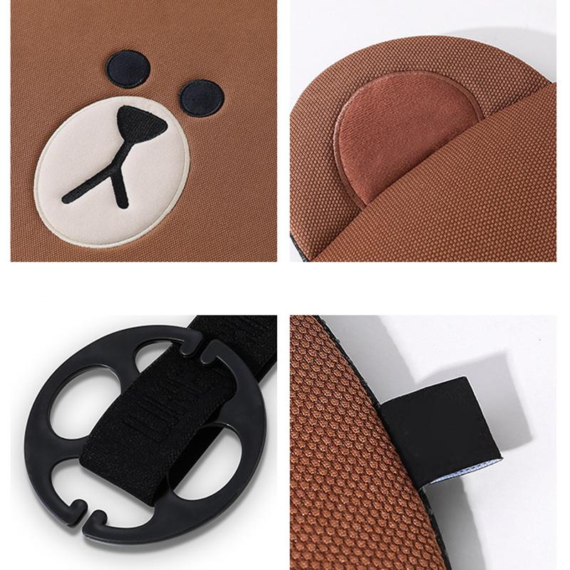 Автомобильная подушка Дышащая и освежающая Мультяшная Удобная подушка для автомобильного сиденья для автомобиля Коричневый медведь